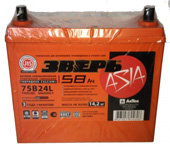 Аккумулятор 6ст 58 Зверь (75B24L) обр.п. т.к.